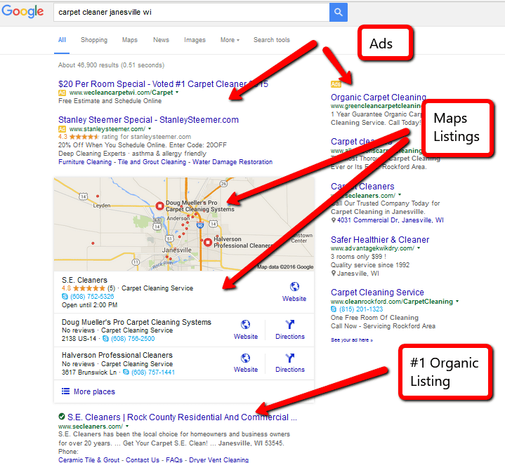 Janesville Local SEO Example